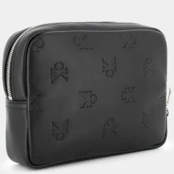 ALL OVER PRINT EMBOSS ZIP POUCH- PICCOLA PELLETTERIA NERO 12066-0GK