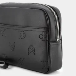 ALL OVER PRINT EMBOSS ZIP POUCH- PICCOLA PELLETTERIA NERO 12066-0GK