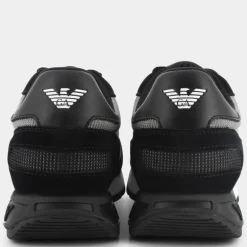 B&W LEGACY- SNEAKERS BLACK+SILVER X8X151 XK354 S972
