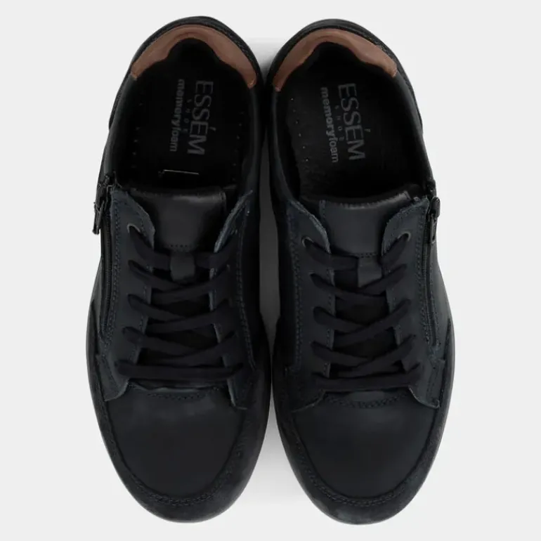 BERRY- SNEAKERS BLU SCURO/COGNAC IM-I24U-08