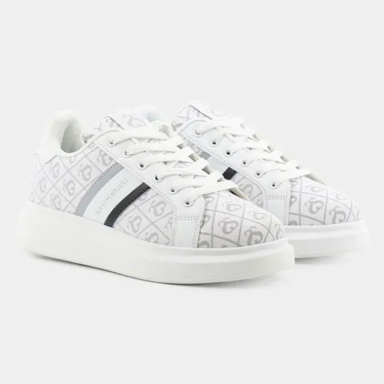 BIANCO- SNEAKERS GRIGIO BIANCO W21