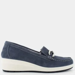 BP MARA- MOCASSINI JEANS BLU IM-E25D-02