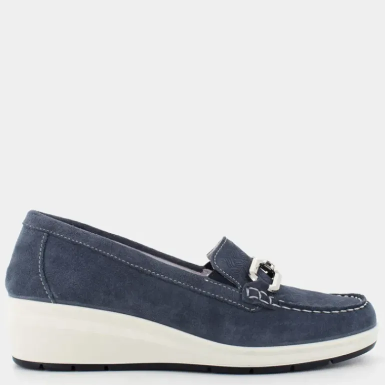 BP MARA- MOCASSINI JEANS BLU IM-E25D-02
