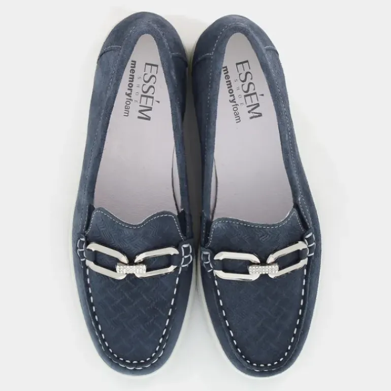 BP MARA- MOCASSINI JEANS BLU IM-E25D-02