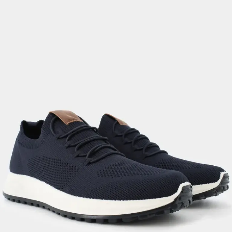 BP- SNEAKERS BLU/COGNAC IM-E25U-09