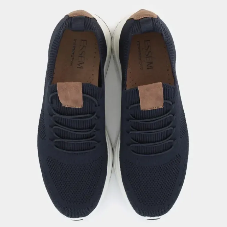 BP- SNEAKERS BLU/COGNAC IM-E25U-09