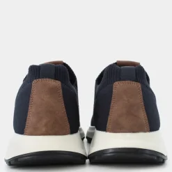 BP- SNEAKERS BLU/COGNAC IM-E25U-09