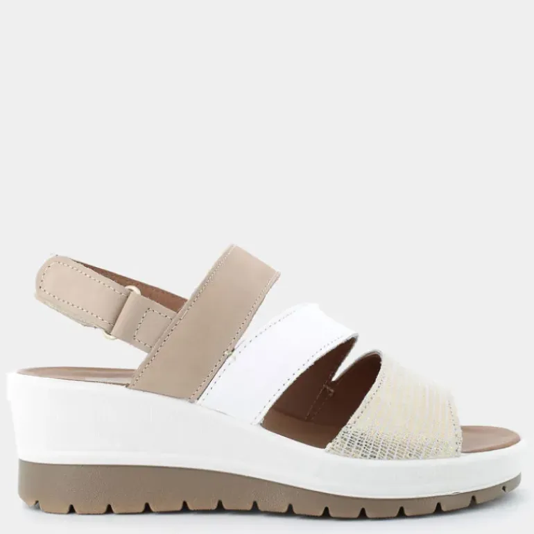 CLAIRE- SANDALI PLATINO/BIANCO 7664644