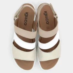 CLAIRE- SANDALI PLATINO/BIANCO 7664644