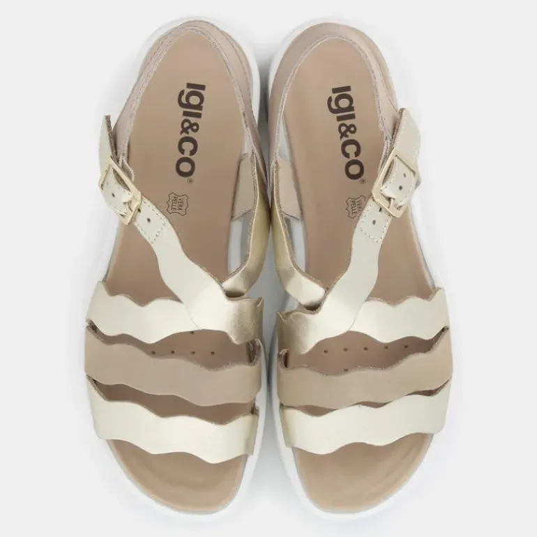 CLEA- SANDALI PLATINO/BEIGE 7667100
