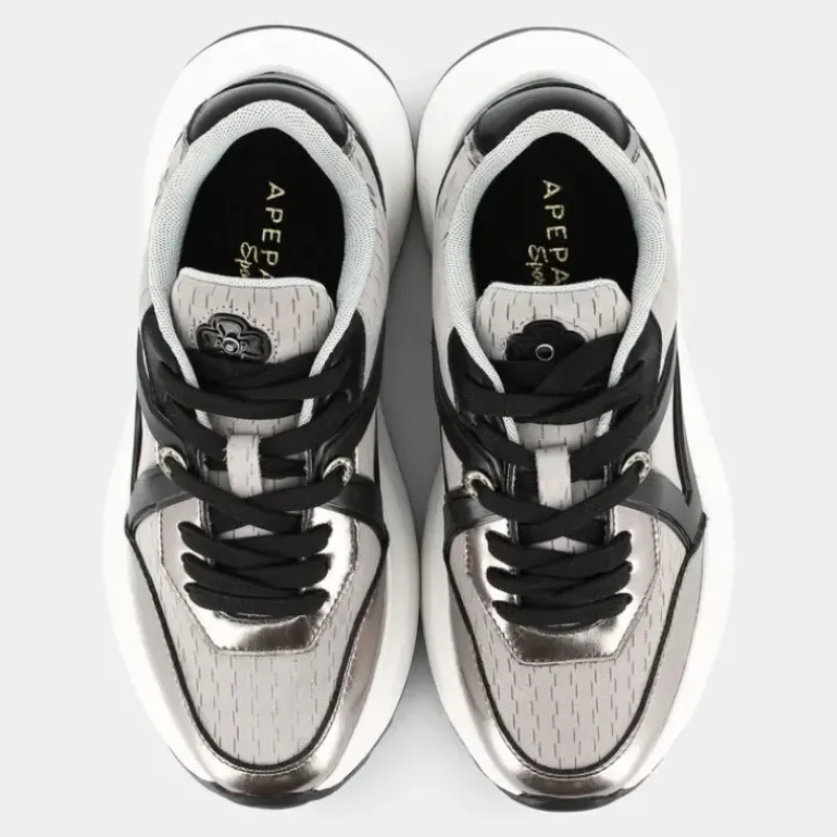 CLOTILDE- SNEAKERS GUN METAL F3COZY05
