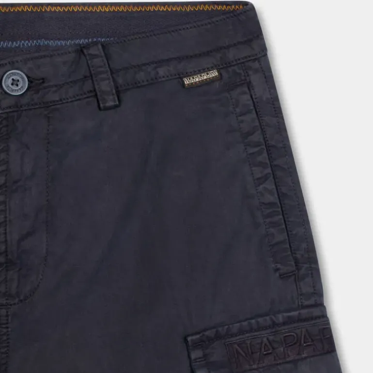 DELINE- PANTALONI BLU MARINE NP0A4HOT