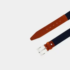 ELASTIC- CINTURE BLU/CUOIO CB-E25-200