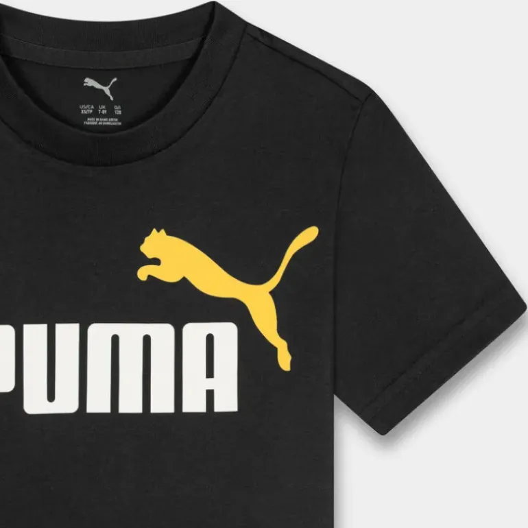 ESS 2 COLOR No.1 Logo Tee B- T-SHIRT PUMA Black-Sunny Yellow 685778