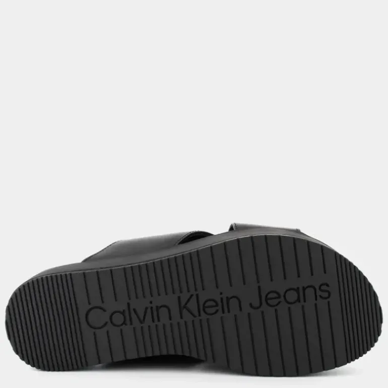 FLATFORM CROSS MG UC- SANDALI Triple Black YW0YW013490GT