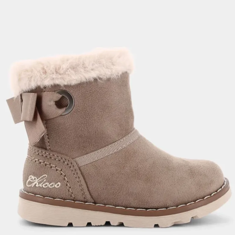 FLORINE- PRIMI PASSI BEIGE PELLICCIA BIANCA 68025