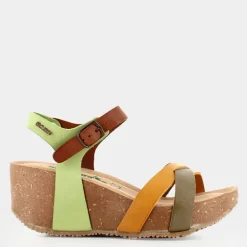 GAUCHO- SANDALI TAUPE/SENAPE/COGNAC/VERDE 24FREGENE