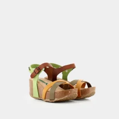 GAUCHO- SANDALI TAUPE/SENAPE/COGNAC/VERDE 24FREGENE