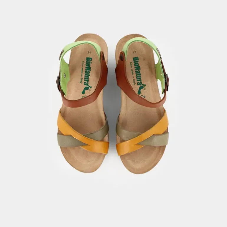 GAUCHO- SANDALI TAUPE/SENAPE/COGNAC/VERDE 24FREGENE
