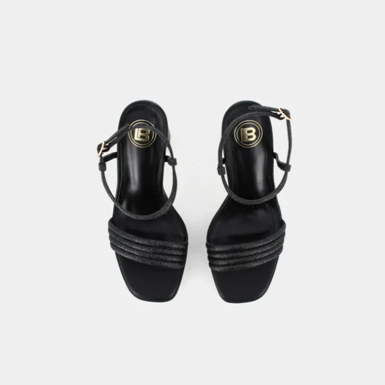 GLITTER- SANDALI NERO 8125