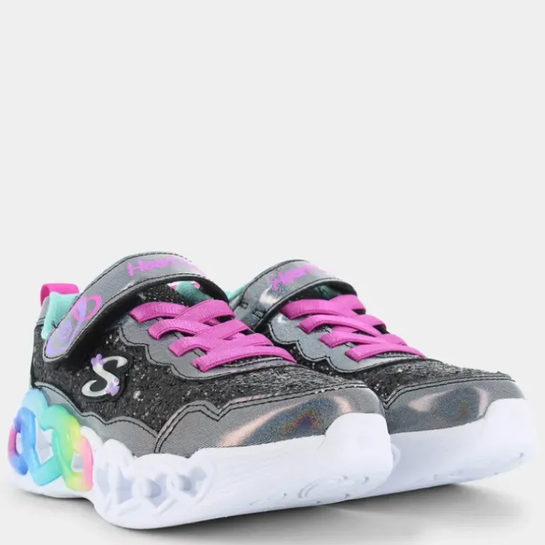 INFINITE HEART LIGHTS- SPORTIVE BLACK ROCK GLITTER/TURQUOISE 303752L