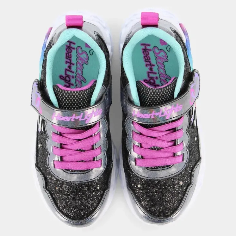 INFINITE HEART LIGHTS- SPORTIVE BLACK ROCK GLITTER/TURQUOISE 303752L