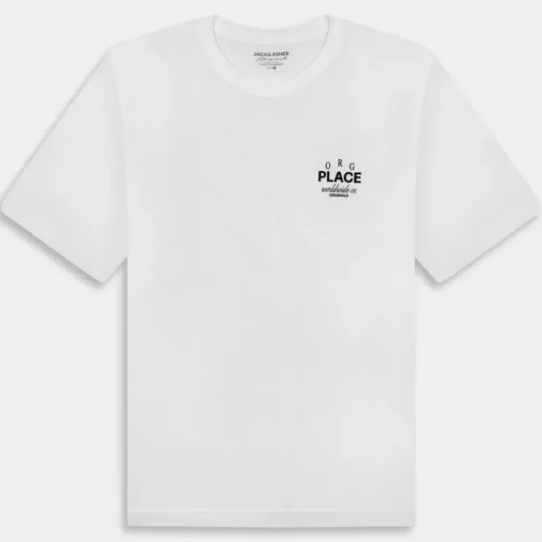 JORCASABLANCA BACK TEE SS CREW NECK- T-SHIRT BRIGHT WHITE 12252956