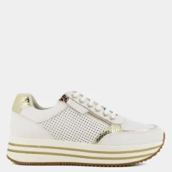 KENCY- SNEAKERS BIANCO/PLATINO D35QHE085KYC1327