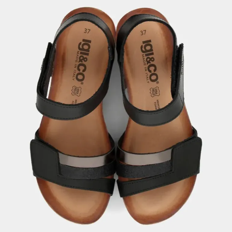 LAURITA- SANDALI NERO/ANTRACITE 7699500