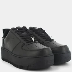 LEATHER- SNEAKERS NERO RACERR