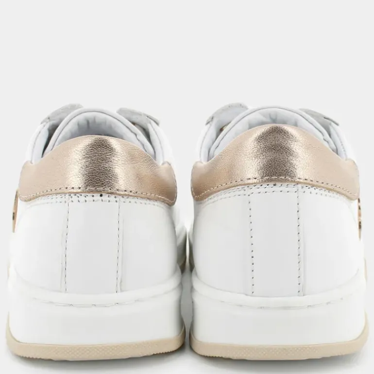 METALLIC- SNEAKERS BIANCO ORO CELIA 14