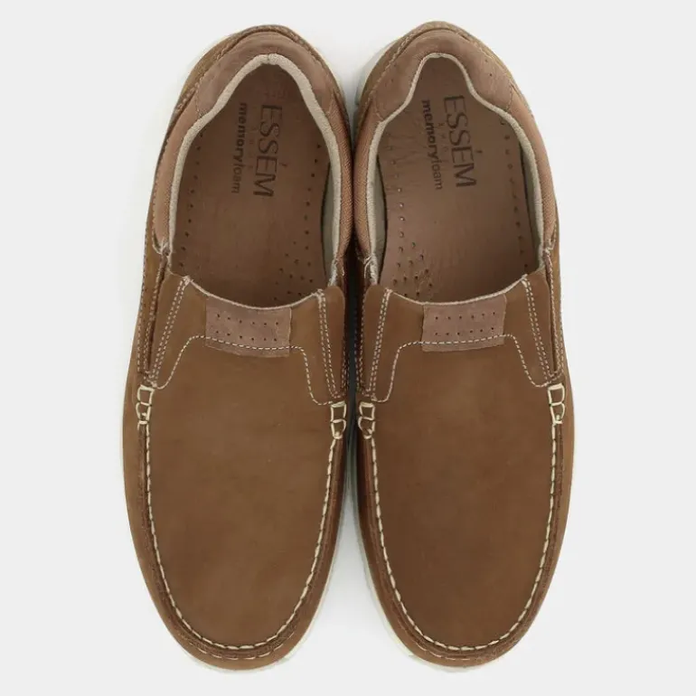 MOCASSINI MARRONE BRUCIATO/BEIGE IM-E25U-01