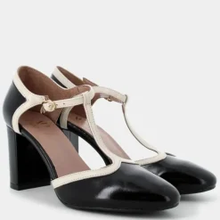 NAPLAK- DECOLLET&Egrave; NERO/CREMA CC-I24D-05