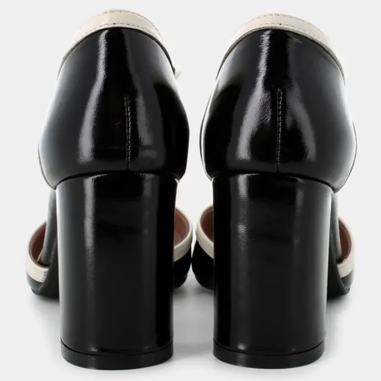 NAPLAK- DECOLLETÈ NERO/CREMA CC-I24D-05