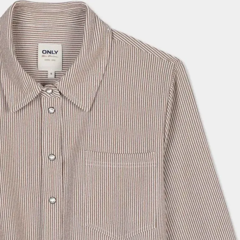ONLLECEY LS KNOT SHIRT- T-SHIRT Toasted Coconut 15195910