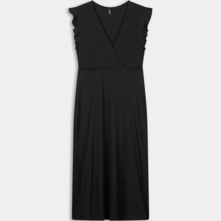 ONLMAY LIFE S/L WRAP MIDI DRESS- VESTITI E TUTE BLACK 15257520
