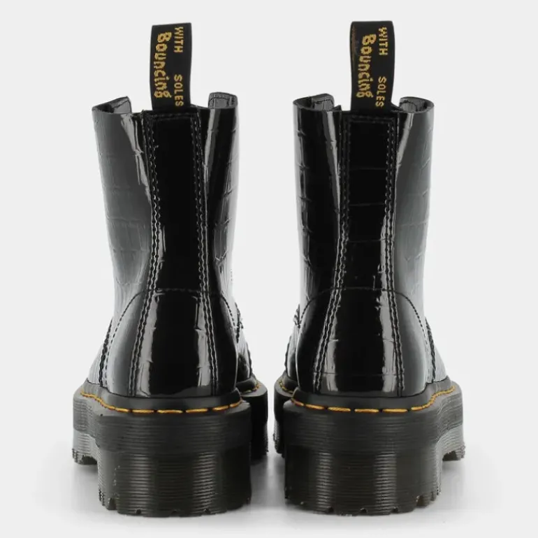 PATENT LAMPER CROC- SCARPONCINI BLACK SINCLAIR
