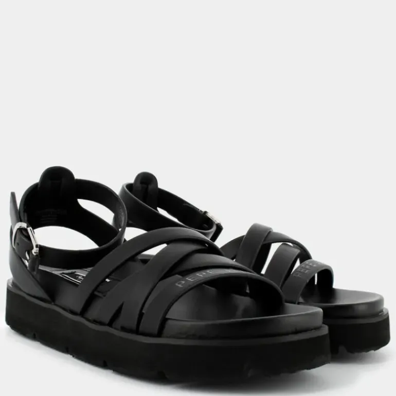 POLA CROSS- SANDALI NERO PLS90661