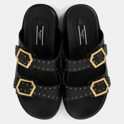 POLA STUDS- SANDALI NERO PLS90662