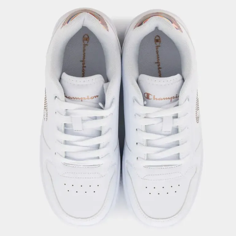 REBOUND PLATFORM GLITTER G GS- SPORTIVE WHT/ROSE GOLD S32872