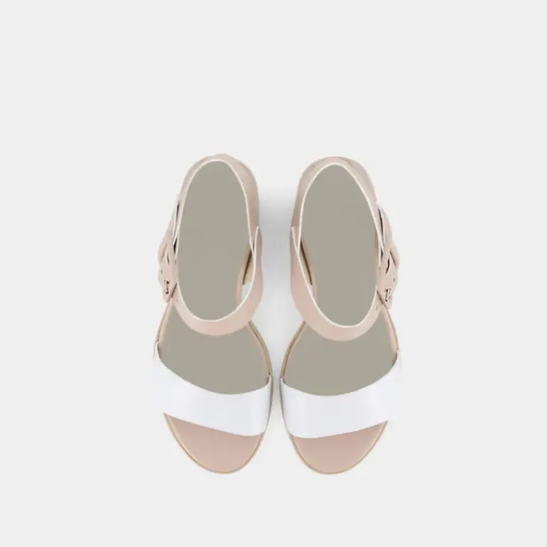 SANDALI BIANCO/NUDE E218654D