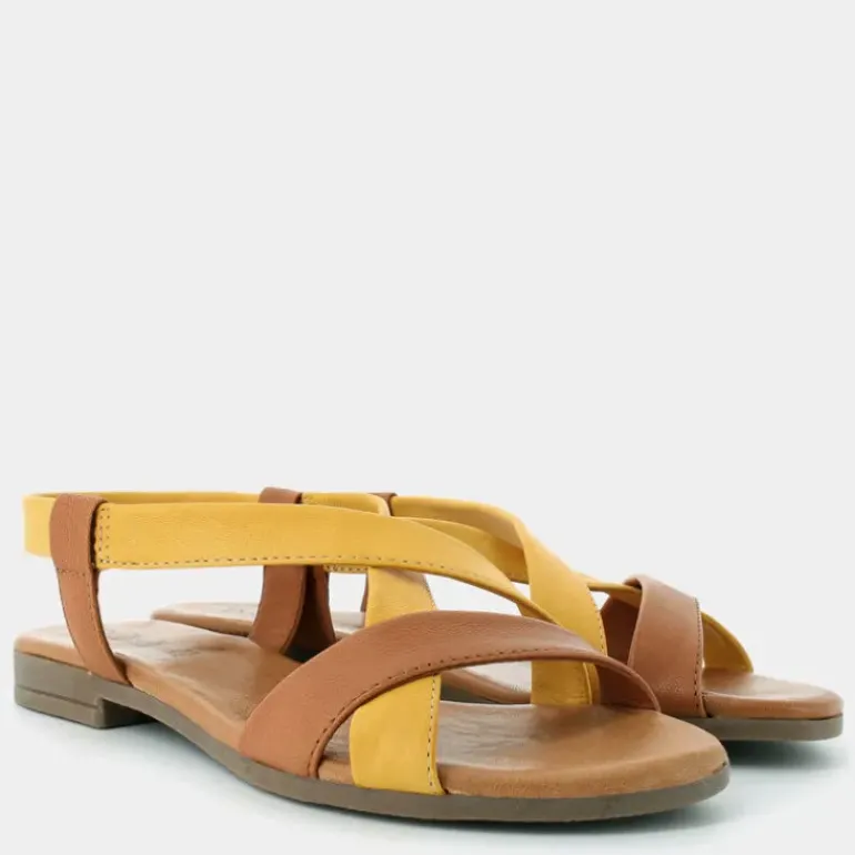 SANDALI GIALLO/BRANDY MA-E24D-03