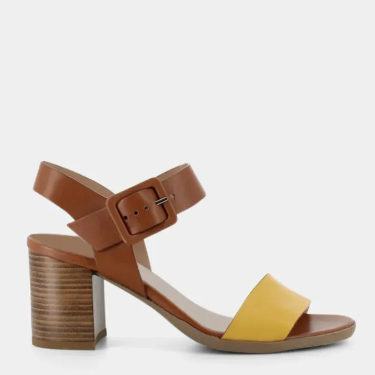 SANDALI GIALLO/CUOIO E218654D