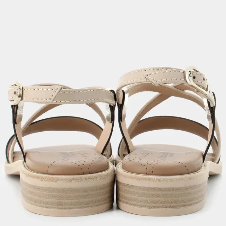 SANDALI MARRONE/PLATINO E410462D