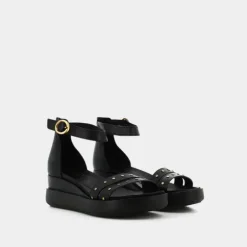 SANDALI NERO OL-E23D-06