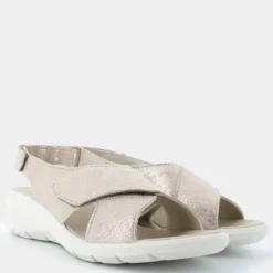 SANDALI PLATINO/BEIGE IM-E24D-16