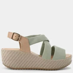 SANDALI SALVIA/BEIGE IM-E24D-19