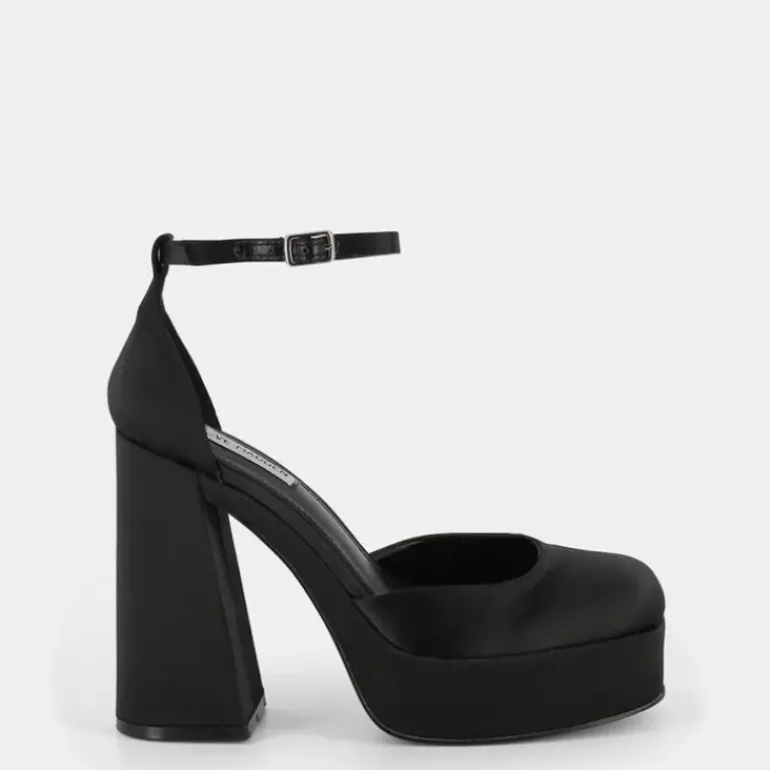 SATIN- DECOLLETÈ BLACK SATIN LONDYN