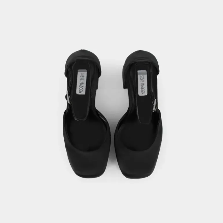 SATIN- DECOLLETÈ BLACK SATIN LONDYN