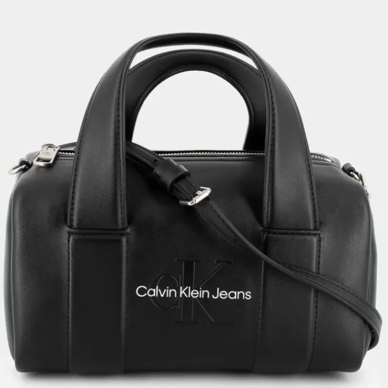 SCULPTED SQUARE BARREL BAG MONO- BORSE BLACK 12378-0GQ